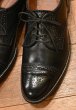 画像2: Allen Edmonds (アレンエドモンズ)  "STRAND"Cap-toe キャップトゥ セミブローグ(BLACK,9 1/2-D)アメリカ製 中古 (2)