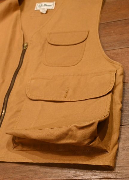 画像11: 90s LL BEAN キャンバスハンティングベスト アメリカ製(Beige/M)ビンテージ (11)