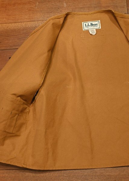 画像6: 90s LL BEAN キャンバスハンティングベスト アメリカ製(Beige/M)ビンテージ (6)