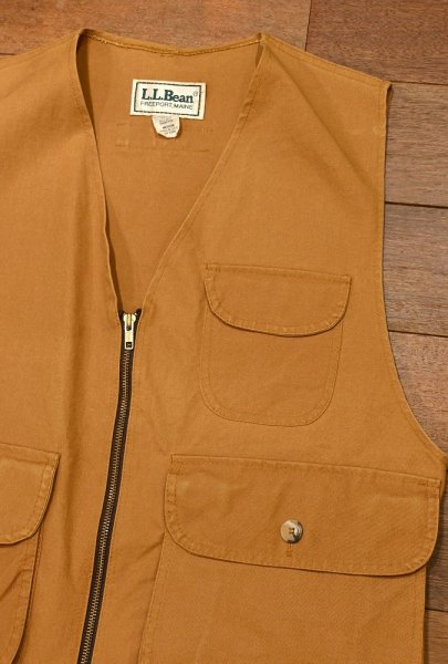 画像2: 90s LL BEAN キャンバスハンティングベスト アメリカ製(Beige/M)ビンテージ (2)