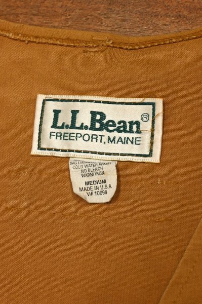 画像4: 90s LL BEAN キャンバスハンティングベスト アメリカ製(Beige/M)ビンテージ (4)