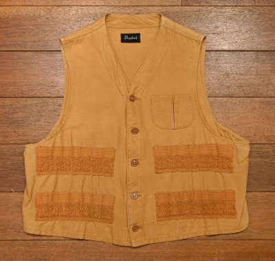 画像1: (クリックポスト185円も可)50s DRYBAK キャンバス ハンティングベスト(Baige)ビンテージ
