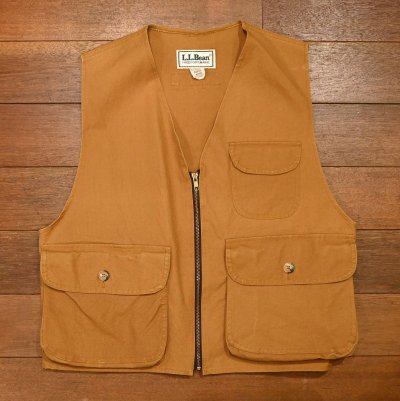 画像1: 90s LL BEAN キャンバスハンティングベスト アメリカ製(Beige/M)ビンテージ