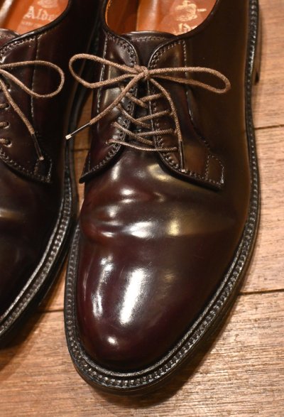 画像2: ALDEN オールデン 990 シェルコードバン プレーントゥ(Burgundy/9-D)箱有り  Horween Shell Cordovan