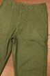 画像2: '73 U.S ARMY UTILITY TROUSERS コットンサテン ベイカーパンツ(表記W36L29 実寸W34L26.5) ビンテージ 中古 (2)