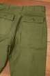 画像9: '73 U.S ARMY UTILITY TROUSERS コットンサテン ベイカーパンツ(表記W36L29 実寸W34L26.5) ビンテージ 中古 (9)