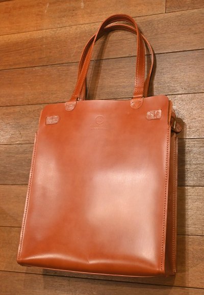 画像1: 未使用品 GRENROYAL グレンロイヤル サイドストラップトートバッグ(OXFORD TAN)定価￥121000