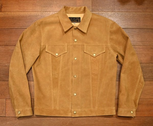 画像1: BONCOURA Leather Jacket 3rd Suede スウェード ジャケット(Beige/40)中古 ボンクラ (1)