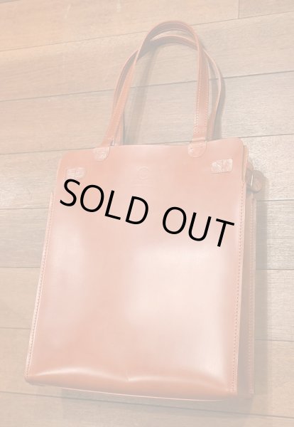画像1: 未使用品 GRENROYAL グレンロイヤル サイドストラップトートバッグ(OXFORD TAN)定価￥121000 (1)