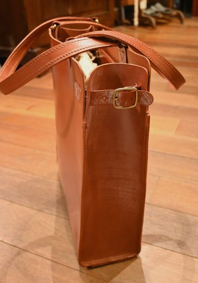画像2: 未使用品 GRENROYAL グレンロイヤル サイドストラップトートバッグ(OXFORD TAN)定価￥121000