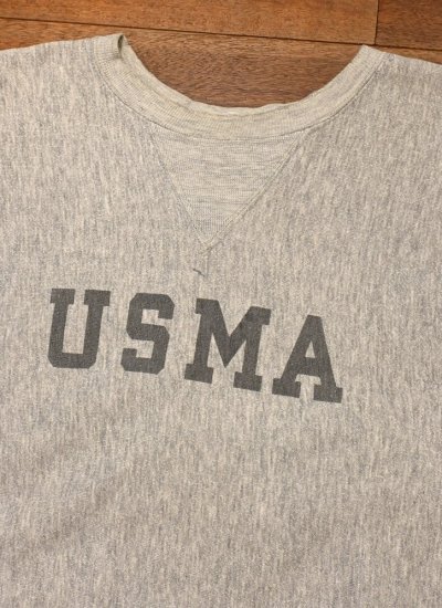 画像2: 80s Champion Reverse Weave チャンピオンリバースウィーブ "USMA"前ガゼット(M)染み込み ビンテージ ミリタリー