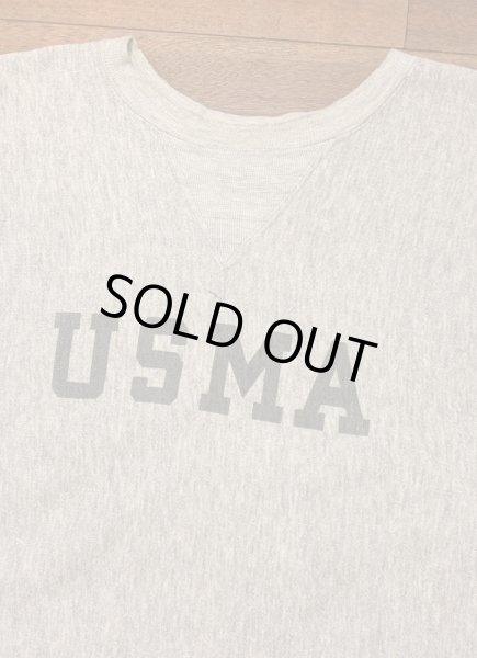 画像2: 80s Champion Reverse Weave チャンピオンリバースウィーブ "USMA"前ガゼット(M)染み込み ビンテージ ミリタリー (2)