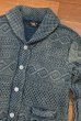 画像2: RRL INDIGO SHAWL COLLAR KNIT CARDIGAN インディゴ ショールカラーケーブル編み ニットカーディガン(INDIGO/M)中古 ダブルアールエル (2)