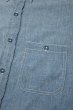 画像7: 40s US NAVY Chambray Shirts シャンブレーシャツ マチ付き 尿素ボタン 美中古 ビンテージ 大戦 (7)