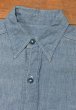 画像6: 40s US NAVY Chambray Shirts シャンブレーシャツ マチ付き 尿素ボタン 美中古 ビンテージ 大戦 (6)