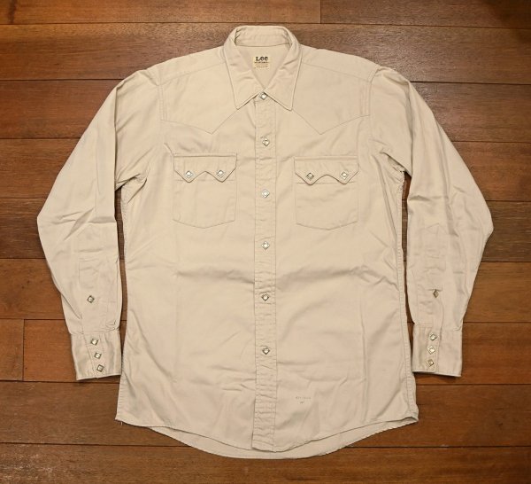 画像1: 60s Lee WESTERNER SHIRTS コットンサテン ウエスタンシャツ(15 1/2)ビンテージ ウエスターナー (1)