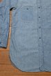 画像4: 40s US NAVY Chambray Shirts シャンブレーシャツ マチ付き 尿素ボタン 美中古 ビンテージ 大戦 (4)