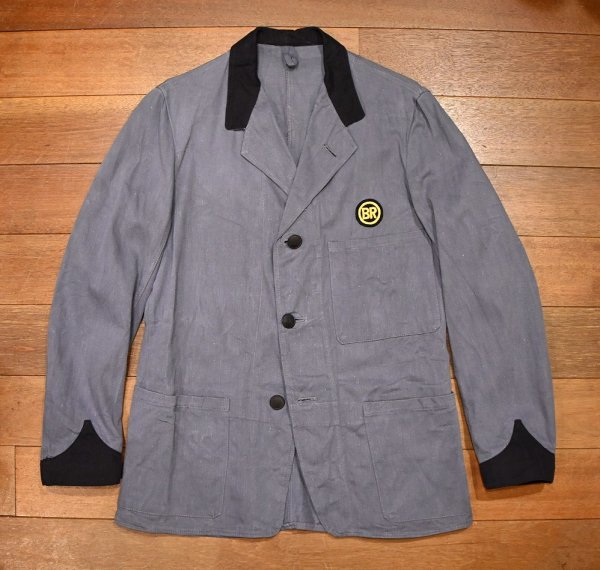 画像1: 50-60s British Railway Driver's Jacket イギリス国鉄 ドライバージャケット(Mくらい)ビンテージ (1)