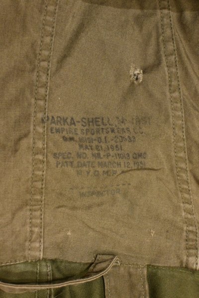 画像3: 50s US ARMY M-51 FIELD PARKA フィッシュテイルパーカー(M)ビンテージ M51モッズコート