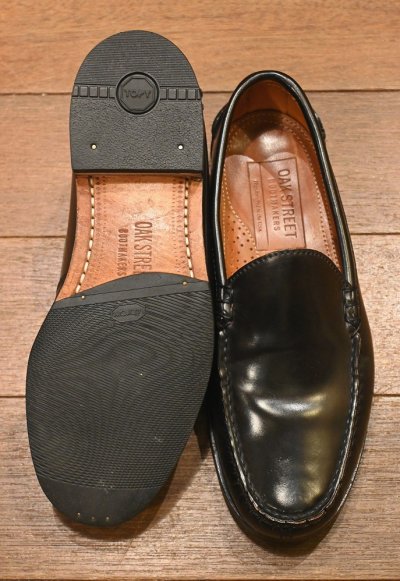 画像3: OAK STREET BOOTMAKERS シェルコードバン コブラヴァンプ ローファー アメリカ製(BLACK/8.5-E)箱有りHorween Shell Cordovan