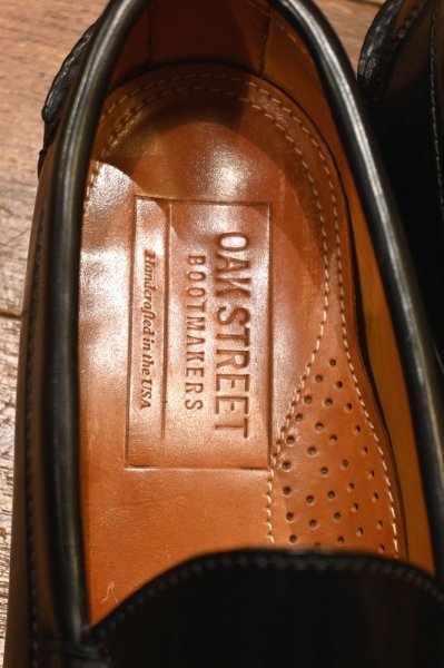 画像4: OAK STREET BOOTMAKERS シェルコードバン コブラヴァンプ ローファー アメリカ製(BLACK/8.5-E)箱有りHorween Shell Cordovan (4)