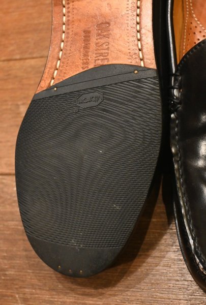 画像8: OAK STREET BOOTMAKERS シェルコードバン コブラヴァンプ ローファー アメリカ製(BLACK/8.5-E)箱有りHorween Shell Cordovan (8)
