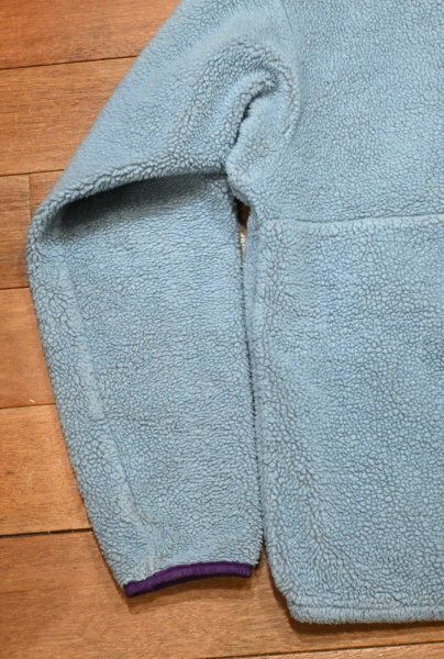画像9: 1993年 Patagonia パタゴニア リバーシブル グリセード プルオーバー 雪なしタグ アメリカ製(LIGHT BLUE×NAVY/L)ビンテージ (9)
