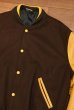 画像2: 70-80s Admiral Sportswear レザースリーブアワードジャケット スタジャン(Brown×Mastered/46)ビンテージ (2)