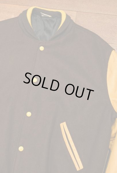 画像2: 70-80s Admiral Sportswear レザースリーブアワードジャケット スタジャン(Brown×Mastered/46)ビンテージ (2)