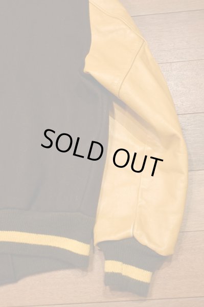 画像10: 70-80s Admiral Sportswear レザースリーブアワードジャケット スタジャン(Brown×Mastered/46)ビンテージ (10)