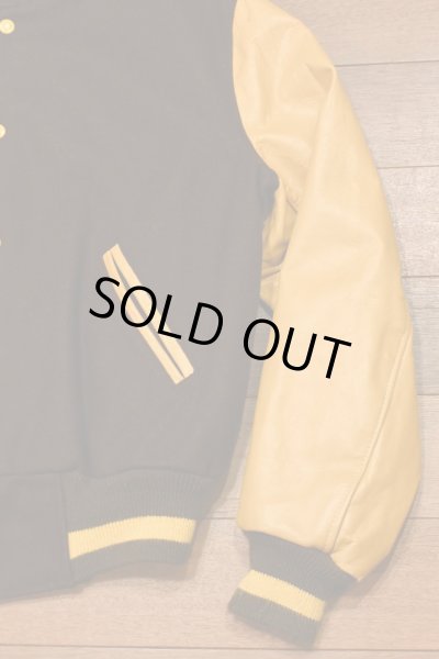 画像3: 70-80s Admiral Sportswear レザースリーブアワードジャケット スタジャン(Brown×Mastered/46)ビンテージ (3)