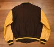 画像9: 70-80s Admiral Sportswear レザースリーブアワードジャケット スタジャン(Brown×Mastered/46)ビンテージ (9)