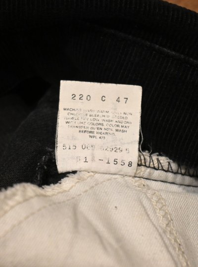 画像2: ’89 Levi's 519-1558 コーデュロイパンツ(BLACK/表記W30L30 実寸W30L30)リーバイス 80sビンテージ ブラック