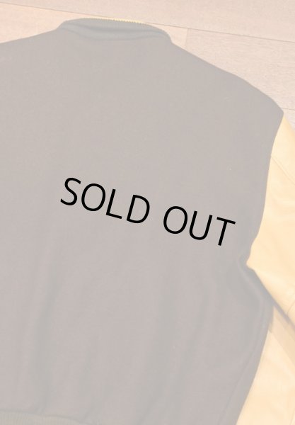 画像12: 70-80s Admiral Sportswear レザースリーブアワードジャケット スタジャン(Brown×Mastered/46)ビンテージ (12)