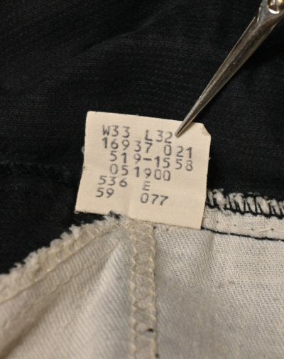 画像2: ’87 Levi's 519-1558 コーデュロイパンツ(BLACK/表記W33 実寸W32 L27.5)リーバイス 80sビンテージ ブラック