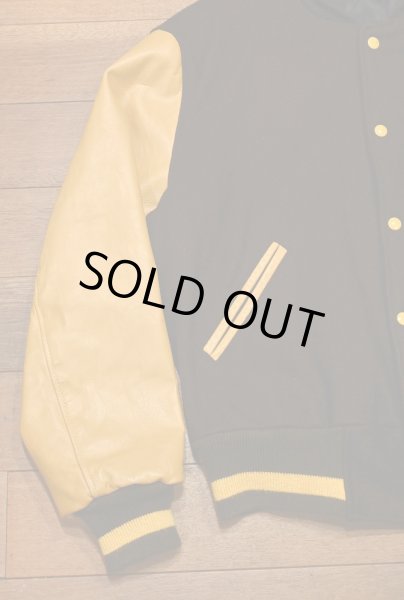 画像4: 70-80s Admiral Sportswear レザースリーブアワードジャケット スタジャン(Brown×Mastered/46)ビンテージ (4)