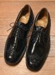 画像1: 80s DEADSTOCK MR.MARTI TO MEMPHIS FIRE DEPT ロングウィングチップ レザーシューズ(BLACK/8.5 M)箱入りデッドストック (1)