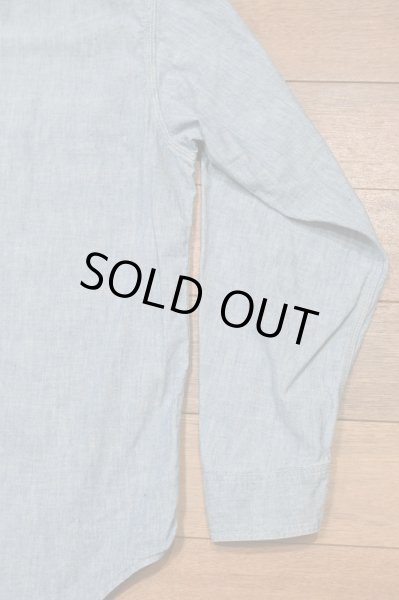 画像9: (クリックポスト185円も可) 60s Sears シャンブレーシャツ 猫目ボタン 美品 (Lくらい)ビンテージ (9)