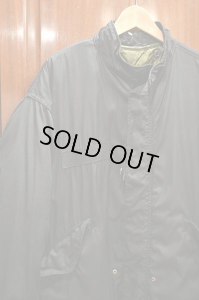 画像4: (後染めBLACK) US ARMY M65 フィッシュテイルパーカー モッズコート ライナーセット(M)美品ユーズド  (4)