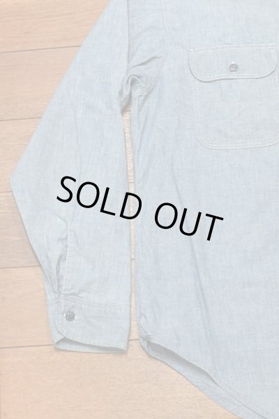 画像4: (クリックポスト185円も可) 60s Sears シャンブレーシャツ 猫目ボタン 美品 (Lくらい)ビンテージ (4)