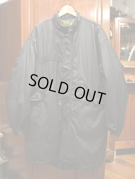 画像1: (後染めBLACK) US ARMY M65 フィッシュテイルパーカー モッズコート ライナーセット(M)美品ユーズド  (1)