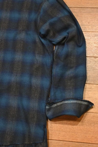 画像4: GREG LAUREN Blue Plaid Studio Shirts (3)グレッグローレンアメリカ製 (4)