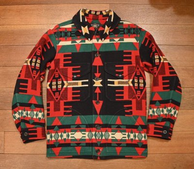 画像1: RRL ネイティブ柄 ウールジャケット(S)美中古 ダブルアールエルラルフローレン
