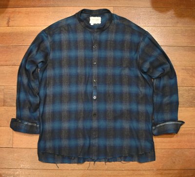 画像1: GREG LAUREN Blue Plaid Studio Shirts (3)グレッグローレンアメリカ製
