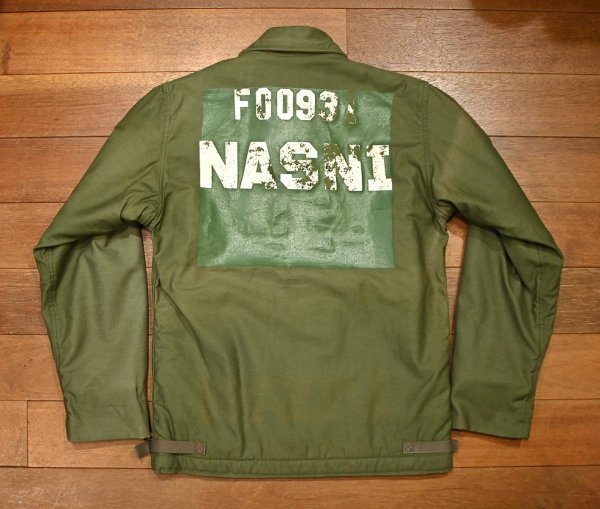 画像1: ’85年 U.S NAVY  A-2 デッキジャケット "NASNI"バックプリントあり【SMALL/34-36】ビンテージ美中古  (1)