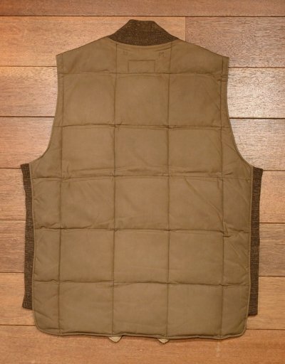画像3: RRL RALPHLAUREN MASSON VEST オイルクロスキルティングダウンベスト(BROWN/S)中古