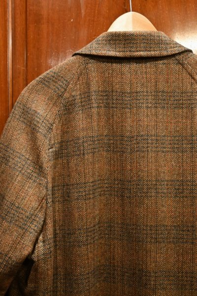 画像8: 70-80s Burberry's バーバリー グレンプレイド+ヘリンボーンツイード コート(Brown/S)イングランド製 ビンテージ (8)