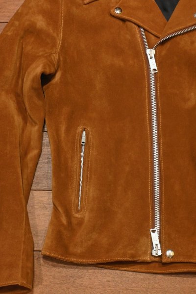 画像5: JAMES GROSE ジェームスグロース スウェード ライダースジャケット ダブル(Brown/40)イングランド製 中古 (5)