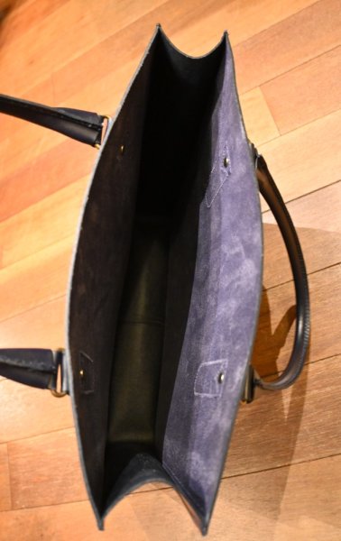 画像7: GLENROYAL グレンロイヤル フルブライドルレザー 2ハンドルトートバッグ スコットランド製(DARK BLUE)美中古 ネイビー (7)