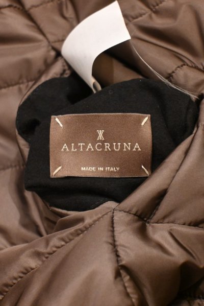 画像3: ALTACRUNA(アルタクルーナ)リバーシブル ラムレザー×ナイロン 中綿ジャケット イタリア製(Black×Brown/50)美中古